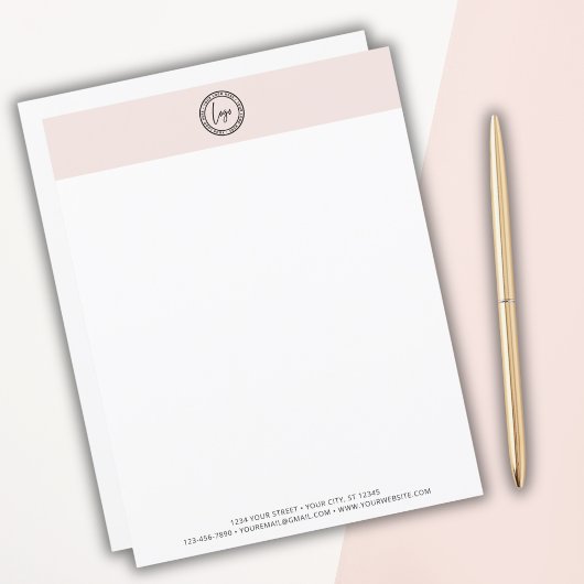 Papier Logo d'entreprise personnalisé Moderne Minimal Ros