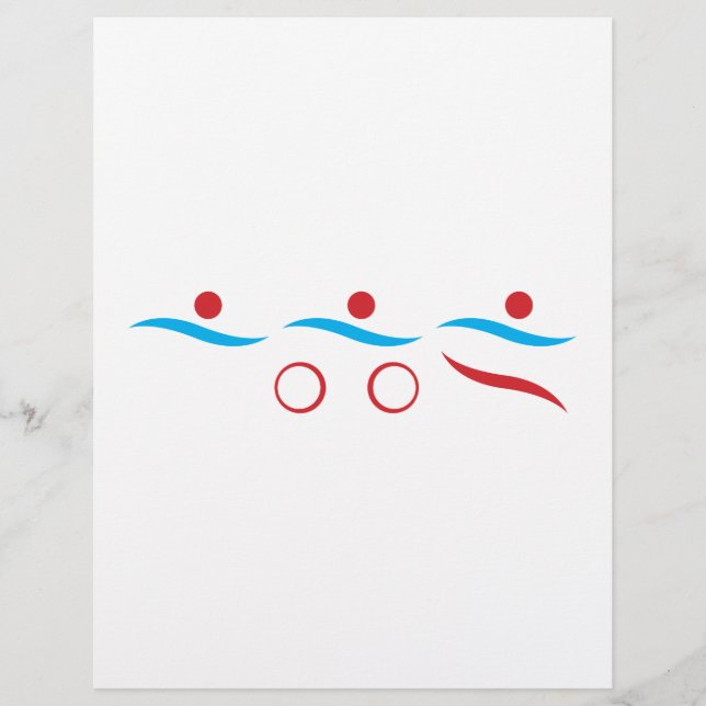Papier Logo du cool de triathlon (Devant)