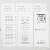 Papier Logo du restaurant Takeout | Marque de restauratio (Devant / Derrière)