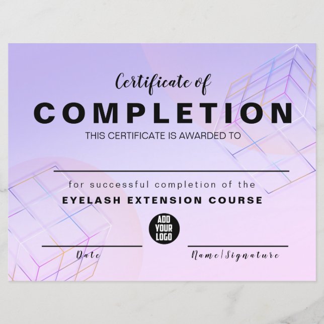 Papier Logo holographique moderne et élégant (Devant)