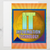 PAPIER LOGO INFORMATIQUE - TECHNOLOGIE DE L'INFORMATION (Devant / Derrière)