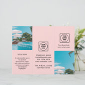 Papier Logo rose pâle | Marque professionnelle personnali (Debout devant)