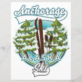 Papier logo ski Anchorage Alaska (Dos)