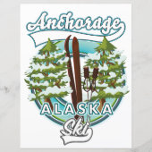 Papier logo ski Anchorage Alaska (Devant)