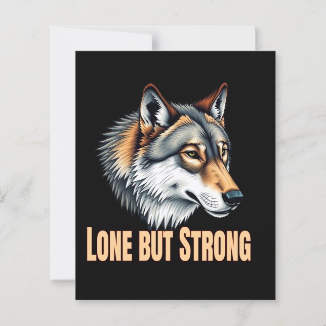 Papier Lone But Strong Wolf (Devant)