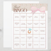 Papier Loto de fête de fiançailles pour invitées (Devant / Derrière)