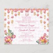 Papier Lotus lanterns Indien budget mariage moyen invitat (Dos)