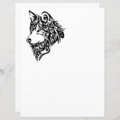 Papier Loup tribal (Devant / Derrière)