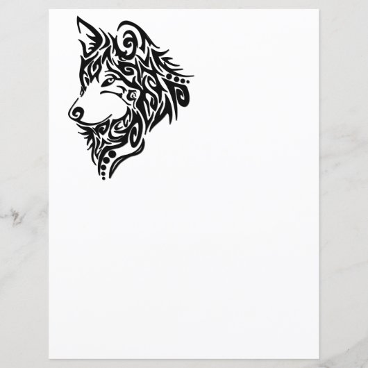 Papier Loup tribal (Devant)