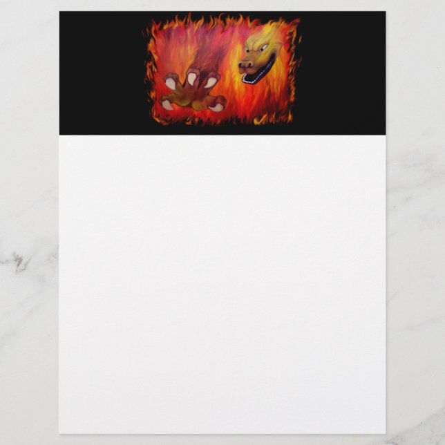 Papier Louvre rouge dragon (Devant)