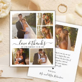 Papier Love and Thanks Photo Collage Mariage Merci