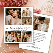Papier Love and Thanks Photo Collage Mariage Merci