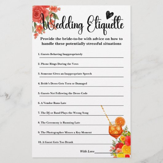 Papier Love at First Spritz Etiquette Enclôture Card (Devant)