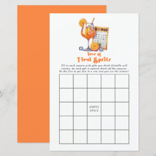 Papier Love at First Spritz Fête des mariées Bingo Jeu