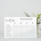 Papier Love Fête des mariées Word Jeu Soft Green Lash (Debout devant)
