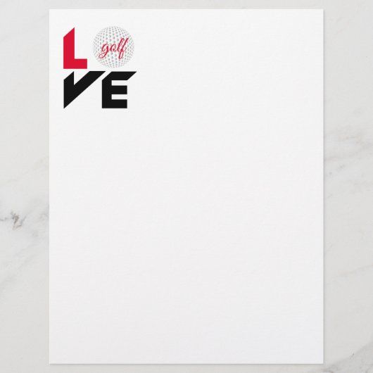 Papier Love golf (Devant)