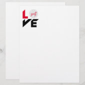 Papier Love golf (Devant / Derrière)