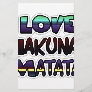 Papier Love Hakuna Matata Cadfts