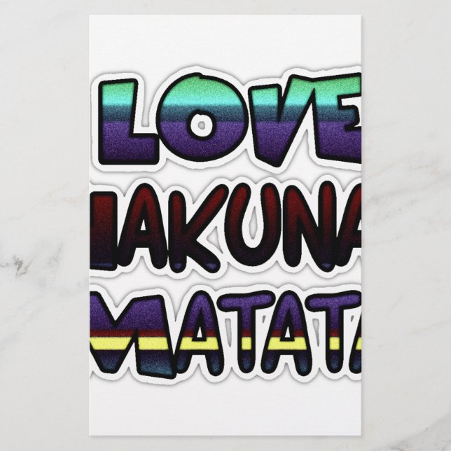 Papier Love Hakuna Matata Cadfts (Devant)