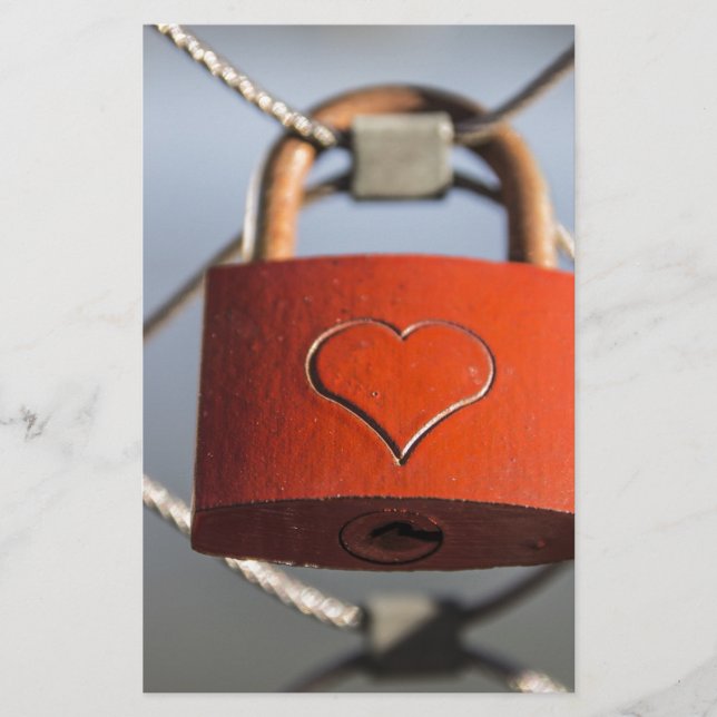 Papier Love Heart Padlock (Devant)