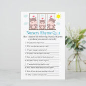 Papier Love hippo Nursery Rhyme Quiz jeu de baby shower (Debout devant)