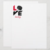 Papier Love hockey (Devant / Derrière)