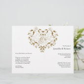 Papier Love in Any Language in Gold Wedding Program (Debout devant)