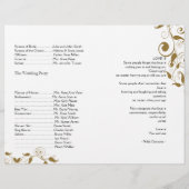 Papier Love in Any Language in Gold Wedding Program (Dos)