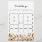 Papier Love in Bloom Fête des mariées Bingo Jeu (Devant)