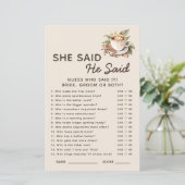 Papier Love is Brewing He Said She Said Bridal Game (Debout devant)