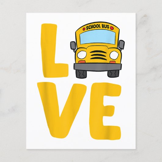 Papier Love School Bus Driver Schoolbus Busdriver (Dos)