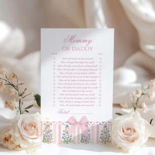 Papier Love Shack Baby Maman ou papa jeu de Baby shower