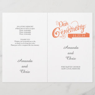 Papier Love Story Wedding Program Circulaire