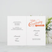 Papier Love Story Wedding Program Circulaire (Debout devant)