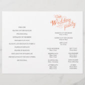 Papier Love Story Wedding Program Circulaire (Dos)