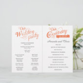 Papier Love Story Wedding Program Circulaire (Debout devant)