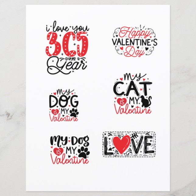 Papier Love Valentines Day Citations romantiques (Devant)