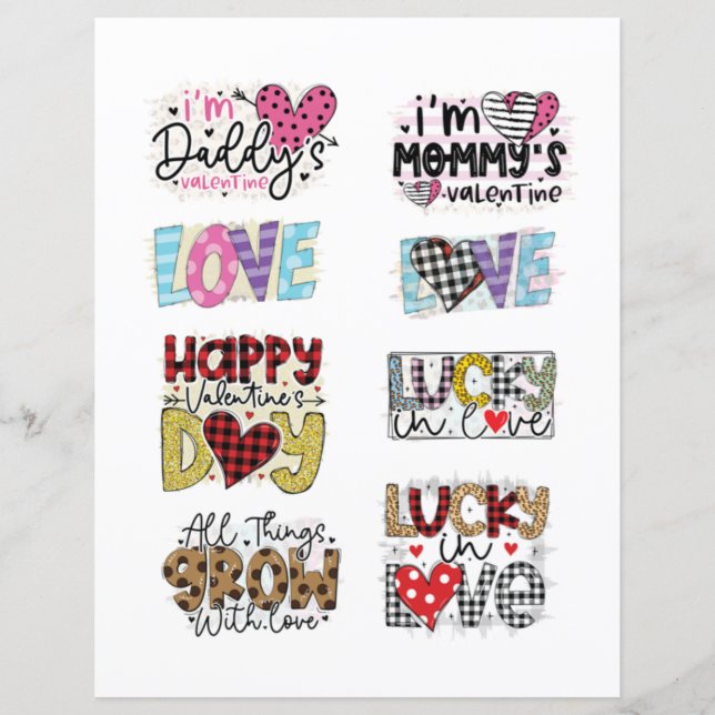 Papier Love Valentines Day Romantic Scrapbook éléments (Devant)