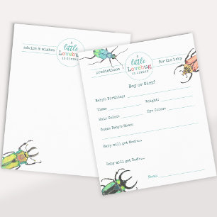 Papier Lovebugs Baby shower Prédictions Conseils et souha