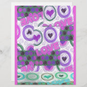Papier Lovely Love Heart Motif Art Imprimer (Devant / Derrière)