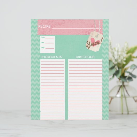 Papier Lovin' De L'Insertion De Recette Du Four (Debout devant)