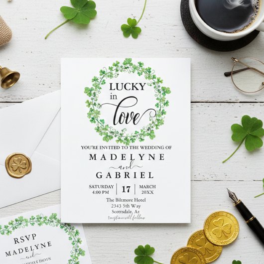 Papier Lucky in Love Mariage St. Patrick's Day Budget
