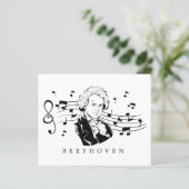 Papier Ludwig van Beethoven Portrait et buste avec des no (Debout devant)