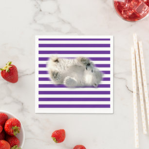 Papier-luiers, Paarse Stripe Polar-Beer Servet