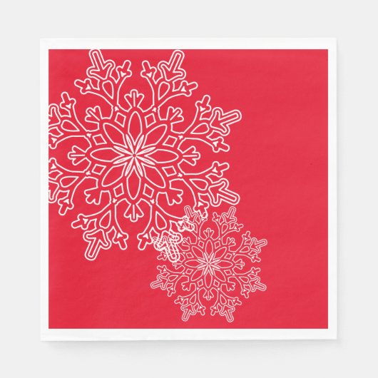 Papier-luiers - Snowflakes Servet (Voorkant)