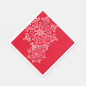 Papier-luiers - Snowflakes Servet (Hoek)