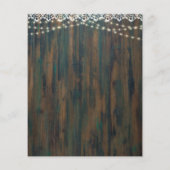 Papier LUMIÈRE EN BOIS RUSTIQUE LÂCHE Mariage RSVP (Dos)