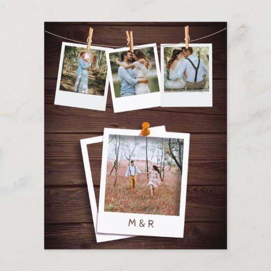 Papier Lumières de dentelle rustique Faire-part de mariag (Dos)