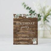 Papier Lumières de Fête de Fiançailles Rustiques en Eucal (Debout devant)