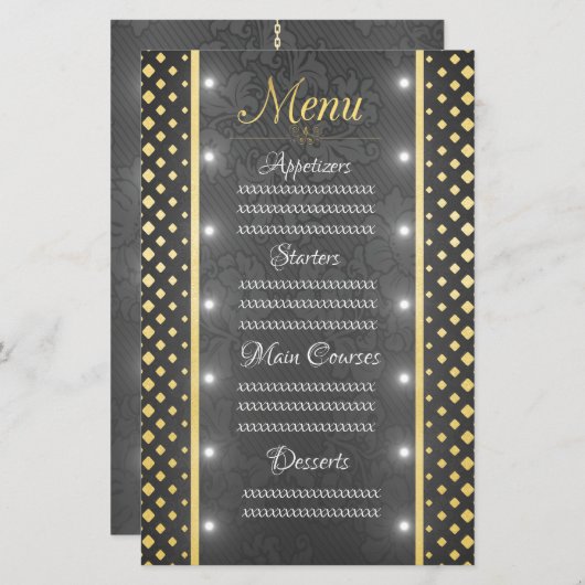 Papier Lumières or/noir (Devant / Derrière)